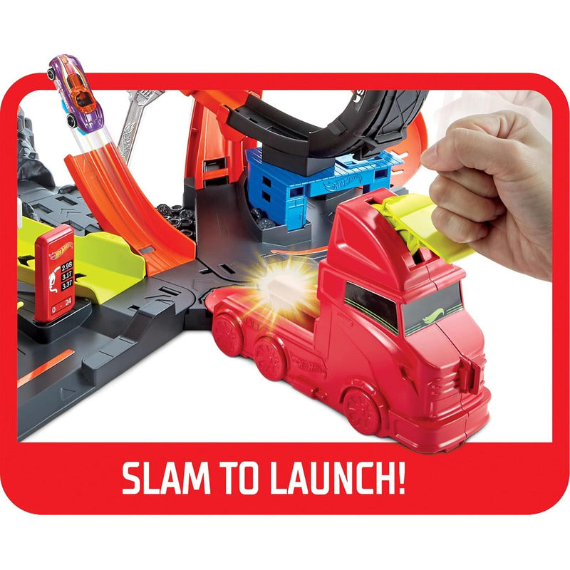 Pista Hot Wheels City Toxic Gorila Slam Ataque De Gorila