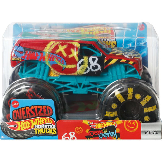 Hot Wheels Autos Carro Monster Trucks Demo Derby Escala 1:24 Die Cast