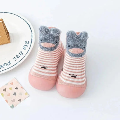 Zapatos Media Suela Silicona Antideslizante Bebes Y Niños