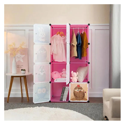 Closet Cajas Organizador Ropa Estante Armario Infantil Niño Rosa