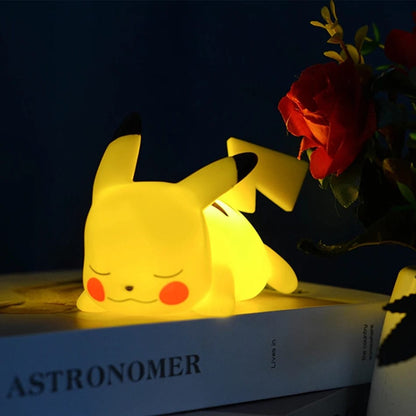 Lámpara Pokemon Pikachu Luz Led Cálida Decoración Niños X1