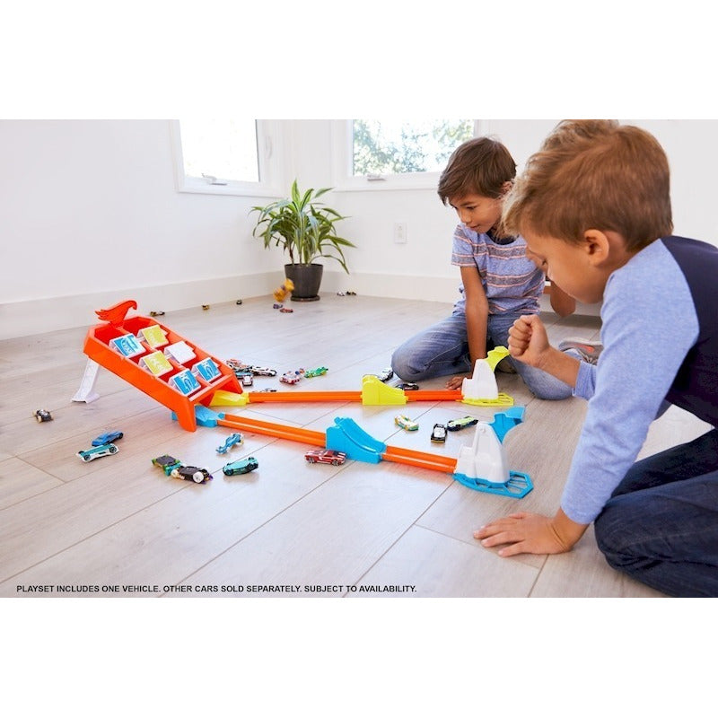 Pista Auto Hot Wheels Reto De Lanzamiento Campeón De Choques