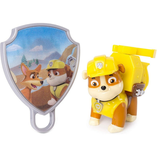 Paw Patrol Figura Con Placa Animada Gancho Motorizado Rubble