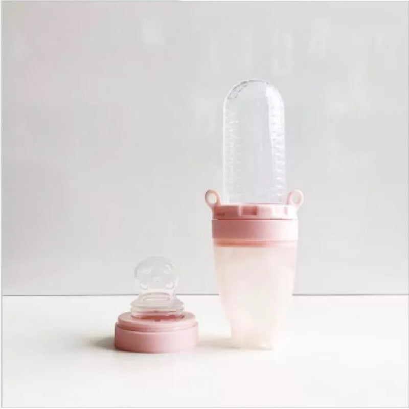 Tetero Biberon Cuchara Para Bebe Punta De Silicona 2 En 1