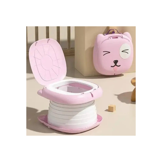 Vasenilla Orinal Portátil Plegable Viaje Dispensador Niños Rosa