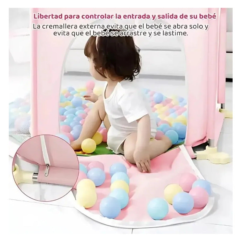 Corral Corralito Juego Bebe Niños Con Mat Alfombra Piscina