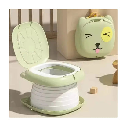 Vasenilla Orinal Portátil Plegable Viaje Dispensador Niños Verde