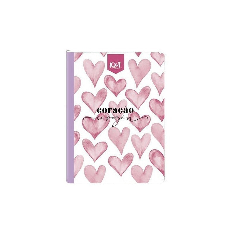 Cuaderno Cosido Kiut Mediano Rayado 100 Hojas + Stickers