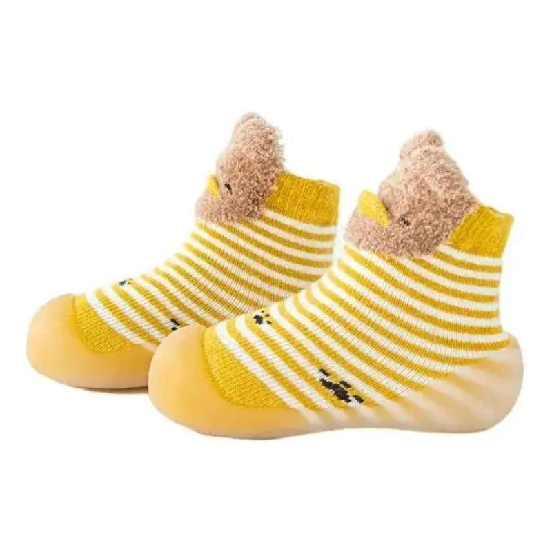 Zapatos Media Suela Silicona Antideslizante Bebes Y Niños