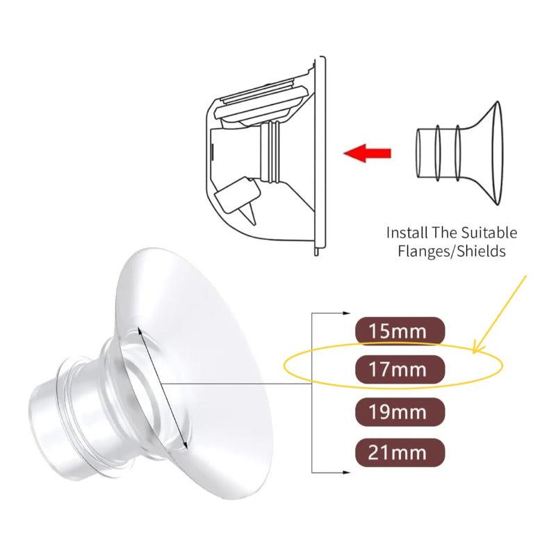 Convertidor Adaptador Brida 17 Mm Extractor De Leche X1