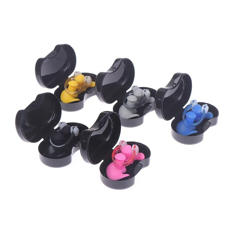 Tapon Oido + Clip + Estuche Natación Impermeables Dormir
