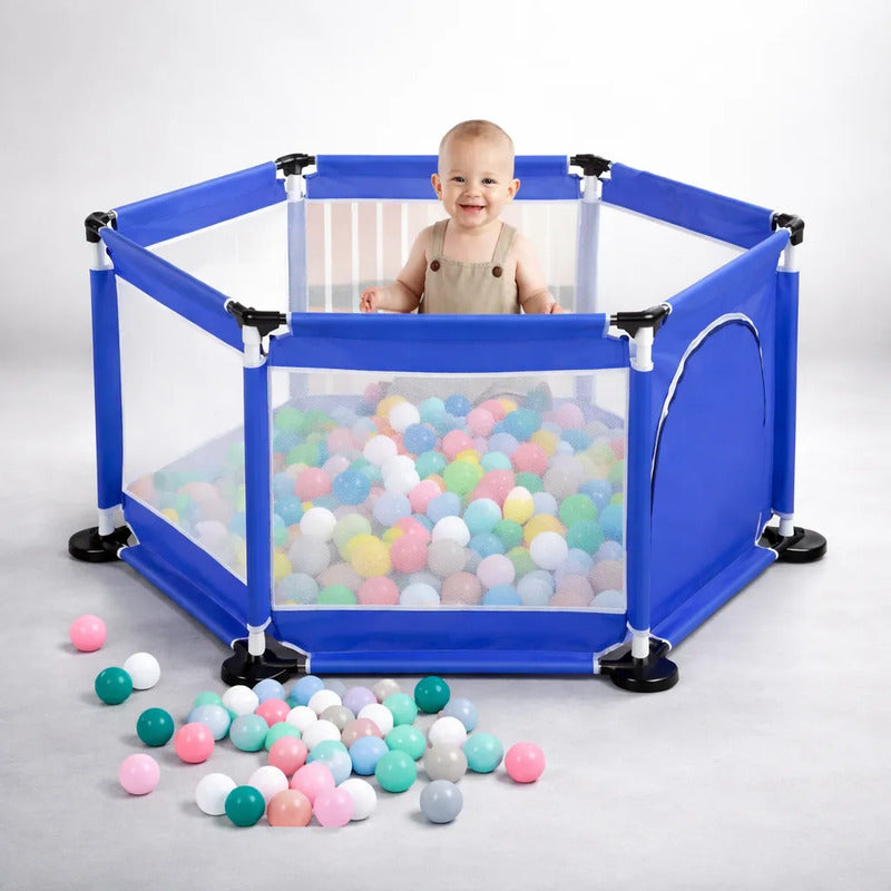 Corral Corralito Juego Bebe Niños Con Mat Alfombra Piscina