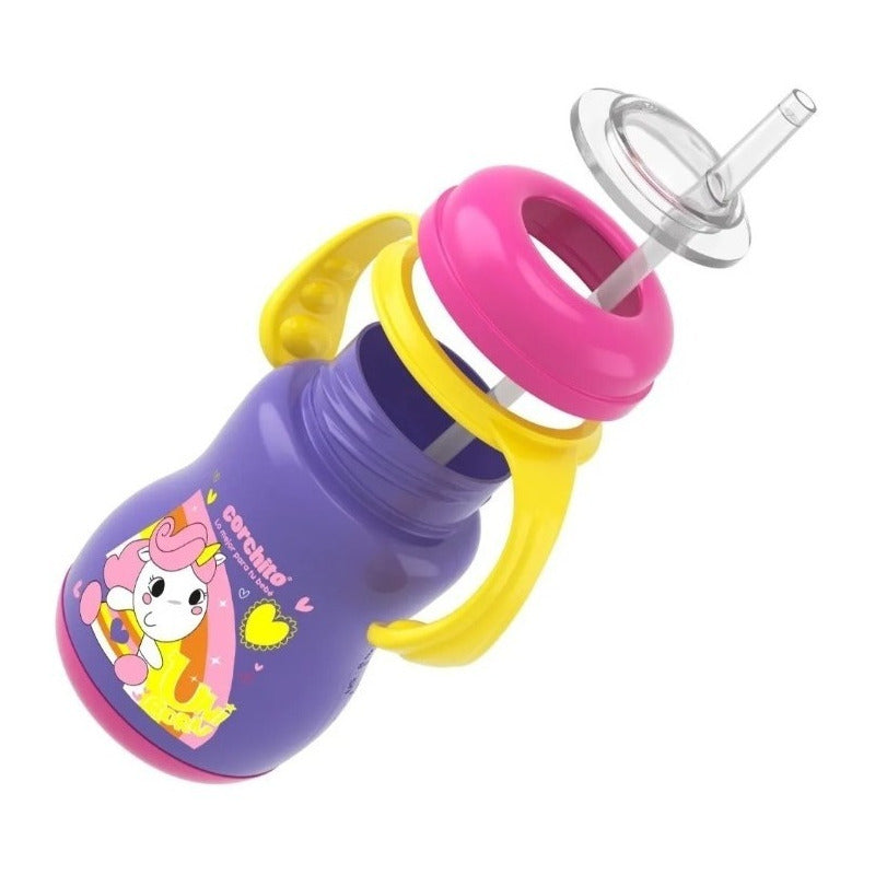 Vaso Entrenador Pitillo Para Niño Niña Corchito 12m+ Sin Bpa
