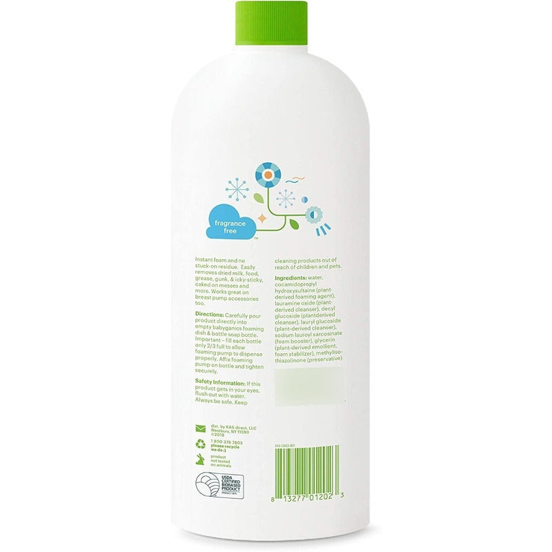 Limpiador Jabón Líquido Tetero Babyganics Rendidor 947ml