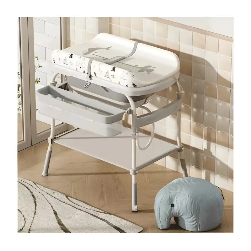 Bañera Bebe Con Cambiador Soporte Niño Niña Termometro