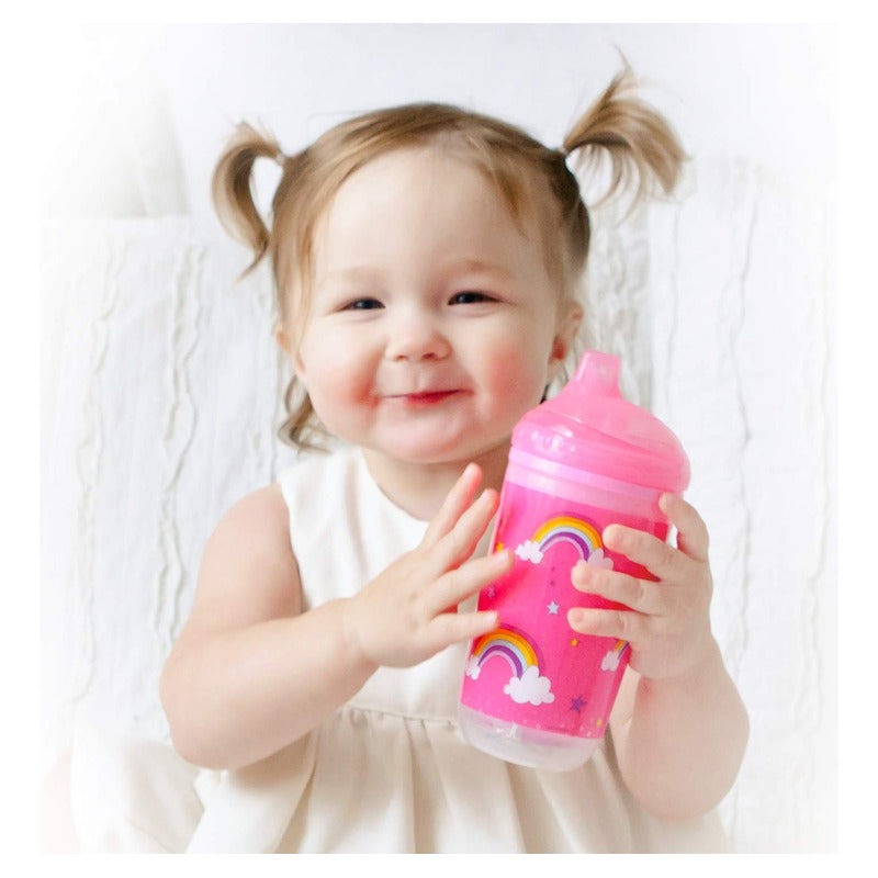 Vaso Entrenador Antiderrame Para Bebe Con Luces Nuby 10 Oz