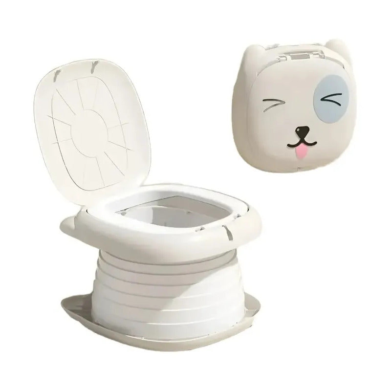 Vasenilla Orinal Portátil Plegable Viaje Dispensador Niños Blanco