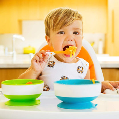 Set De 3 Platos Tipo Bowl Munchkin Bebés Niños Base Succión