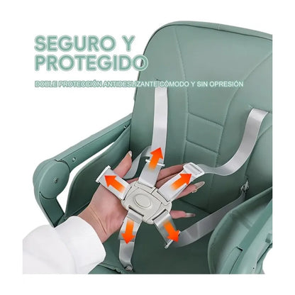 Silla Comedor Bebe Alta Plegable Portatil 3 En 1 Alturas