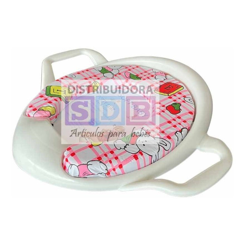 Reductor Adaptador De Inodoro Acolchado Bebe Con Agarraderas