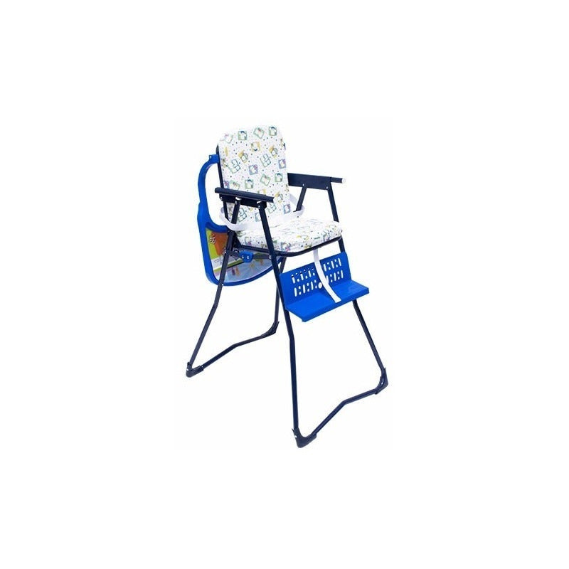 Silla Comedor Bebe Niño Niña  Nueva Plegable Azul 3 Colores