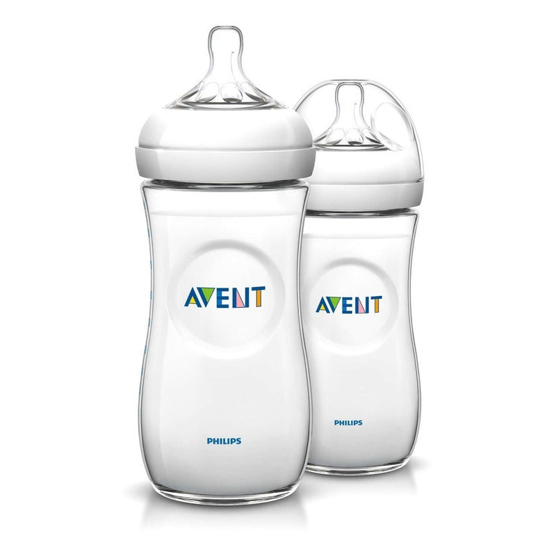 Avent Tetero Biberon Natural 11 Oz 330 Ml  X2 Und 3m+