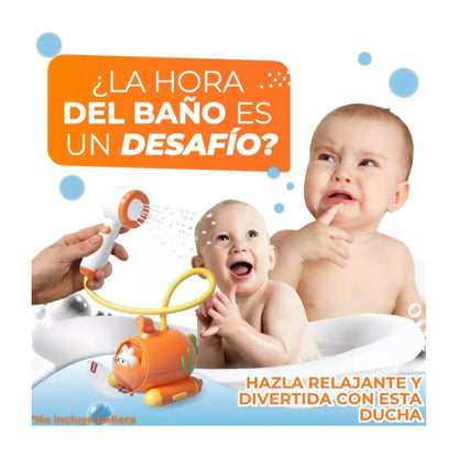Ducha Duchita Regadera Juguete Submarino Baño Bebe Bañera Naranja