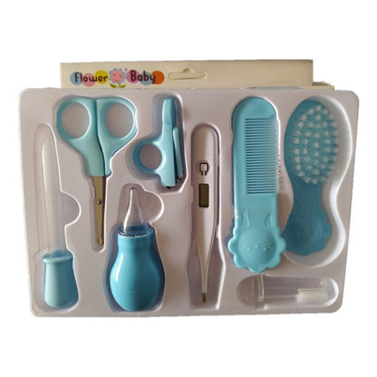 Kit Para Aseo Bebe 8 Pzas Termometro + Cepillo Y Peine