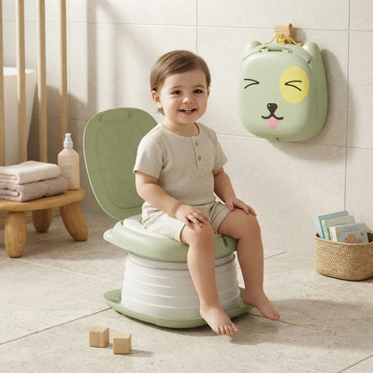 Vasenilla Orinal Portátil Plegable Viaje Dispensador Niños Verde