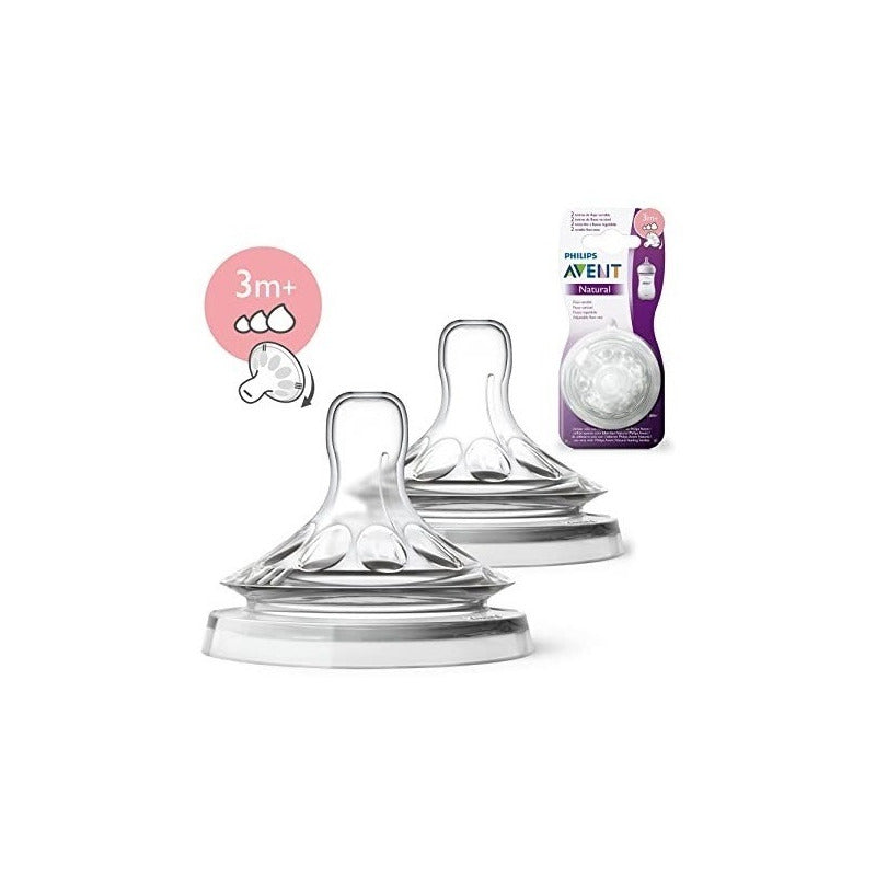 Chupos Tetinas Teteros Avent Natural Etapas 1m+ 3m+ 6m+