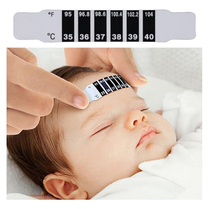 Termometro Frente Bebe Pegatina Cinta Tira Temperatura X5
