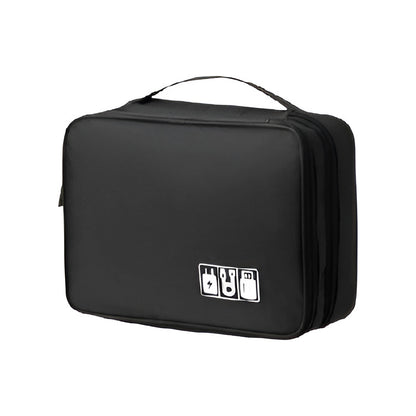 Estuche Organizador Cable Bolsa Electronico Grande 2 Niveles