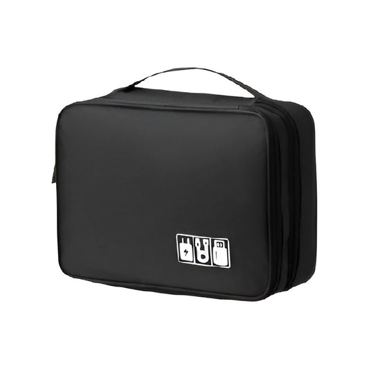 Estuche Organizador Cable Bolsa Electronico Grande 2 Niveles