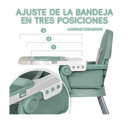Silla Comedor Bebe Alta Plegable Portatil 3 En 1 Alturas
