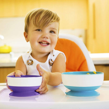 Set De 3 Platos Tipo Bowl Munchkin Bebés Niños Base Succión