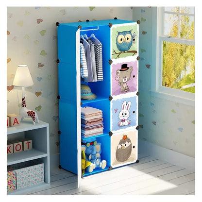 Closet Cajas Organizador Ropa Estante Armario Infantil Niño Azul