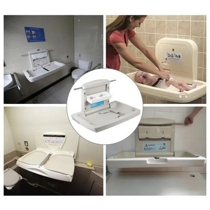 Cambiador Pañal Bebe Horizontal Para Hotel Centro Comercial Blanco