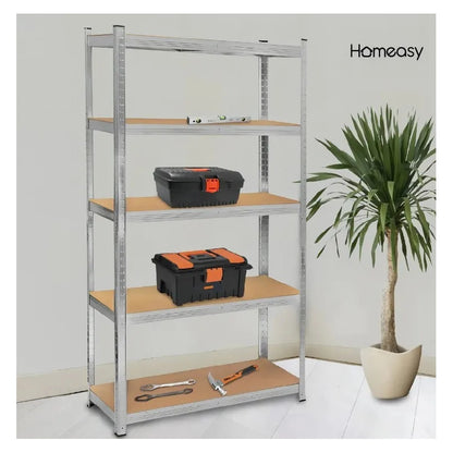 Estante Organizador Metalico Estanteria 5 Niveles Resistente Plateado