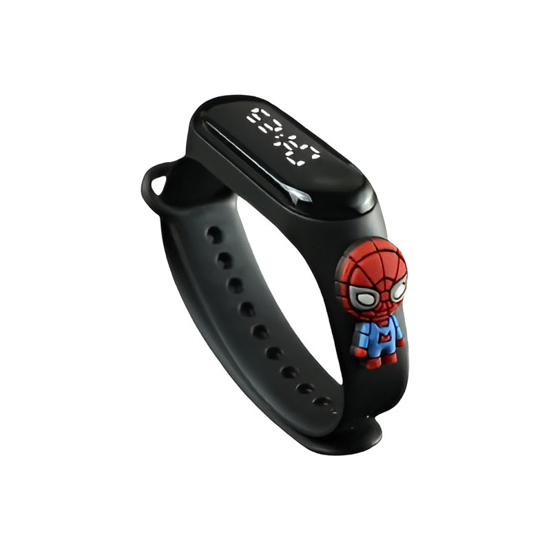 Reloj Digital Banda Silicona Para Niños Super Heroes