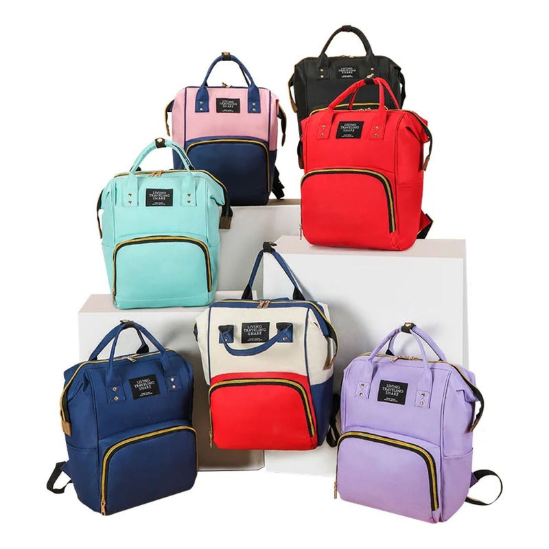 Pañalera Multinfuncional Bebe Mochila Morral Bolso 6 Colores
