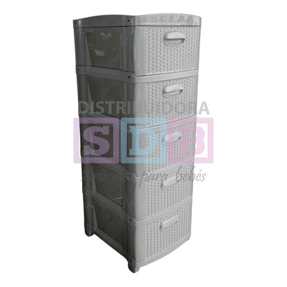 Cajonero Organizador Dubai 5 Gavetas Gavetero Plástico