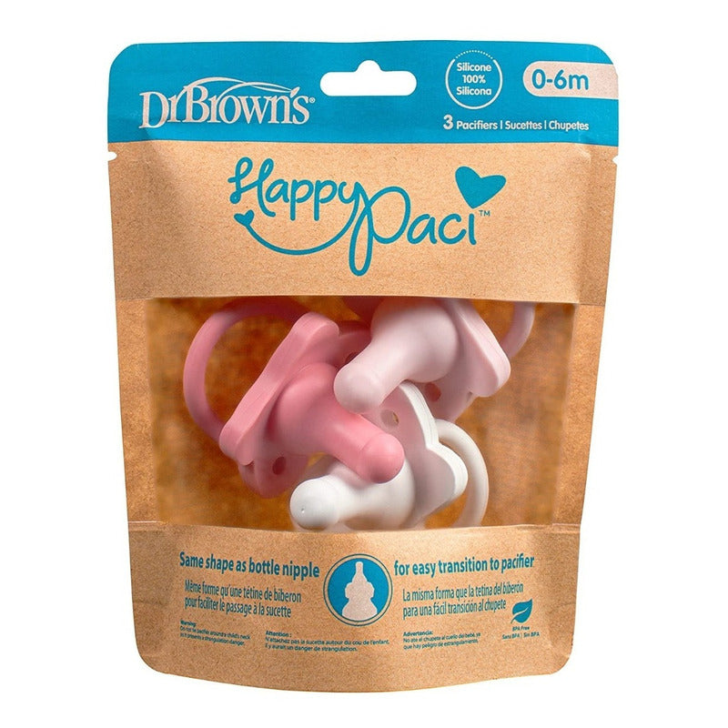 Chupos De Entretencion Dr Browns Silicona Happypaci 0-6m