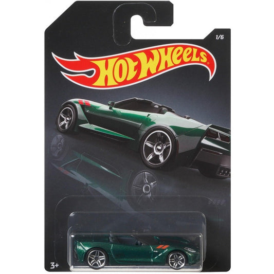 Auto Hot Wheels Cartón Negro Corvette Stingray '14 Original