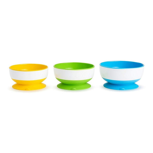 Set De 3 Platos Tipo Bowl Munchkin Bebés Niños Base Succión