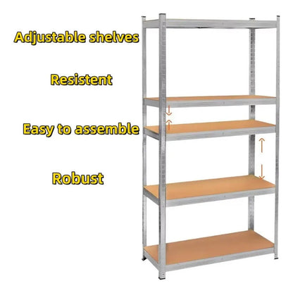 Estante Organizador Metalico Estanteria 5 Niveles Resistente Plateado