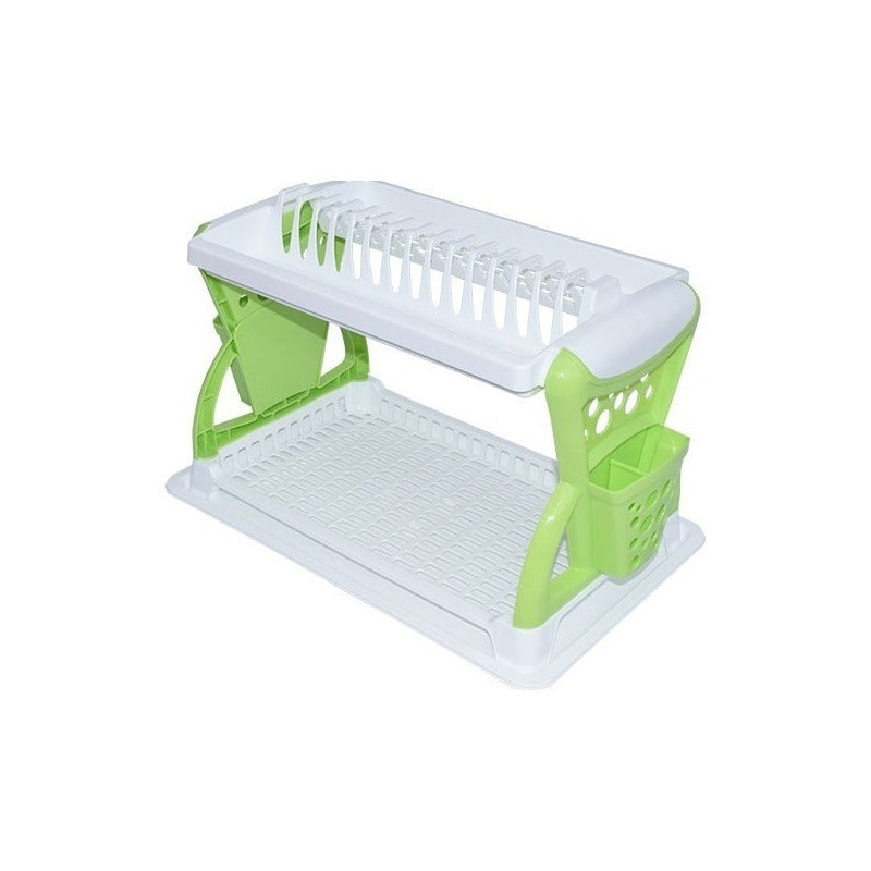 Locero Escurridor Platero Organizador Platos Doble Nivel