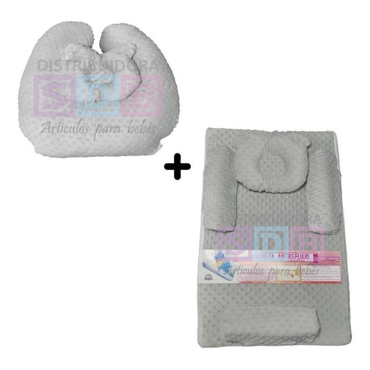 Combo Cojín Lactancia Materna + Colchoneta Antireflujo Bebe