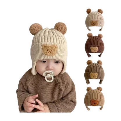 Gorro Gorrito Termico Osito Para Bebe Tapa Orejas