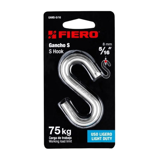 Gancho S Diámetro 5/16 8mm 75 Kg Acero Al Carbono