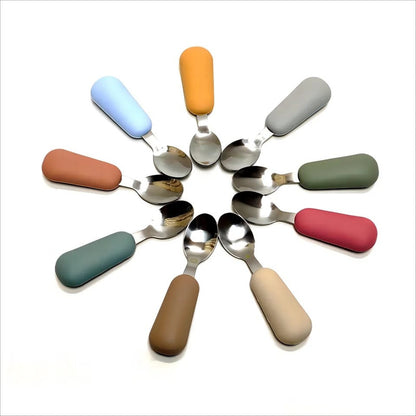 Cubiertos Metalicos Para Bebe Niños Niñas Cuchara Tenedor